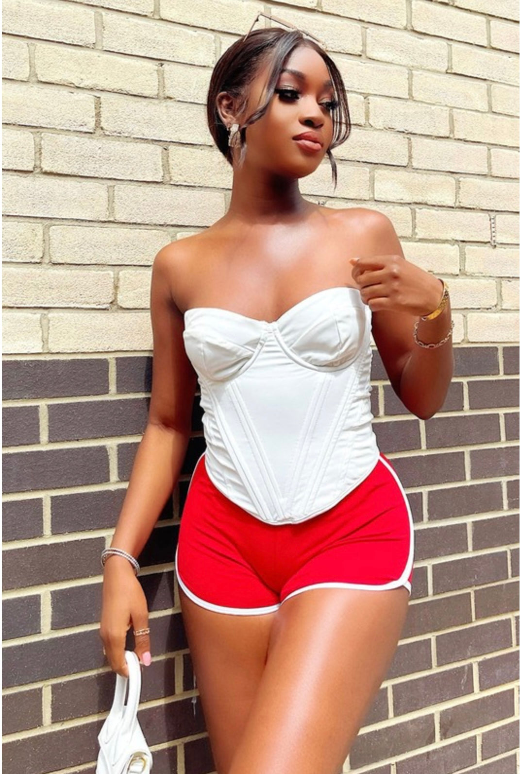 Solid Shorts With Side Stripe