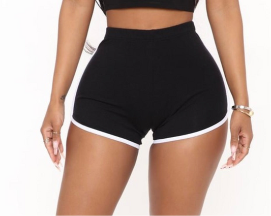 Solid Shorts With Side Stripe