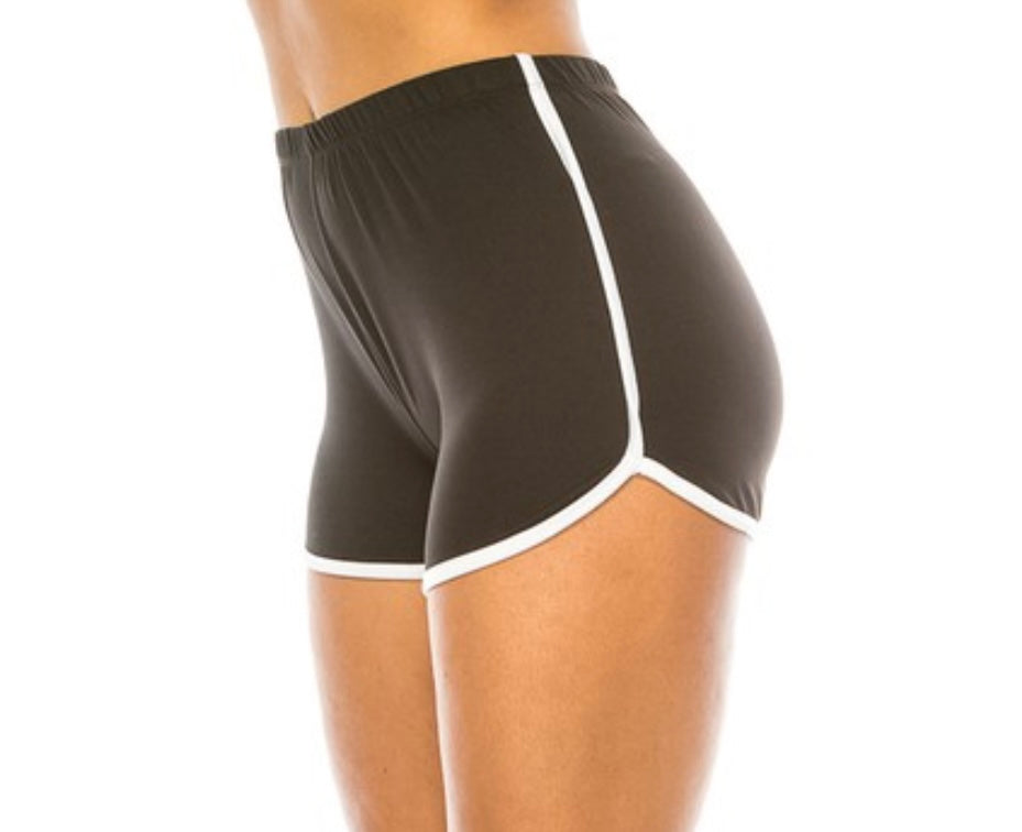 Solid Shorts With Side Stripe